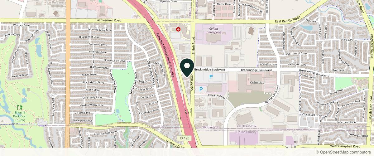 Map showing Joshua Lemmon, MD in Plano, Texas