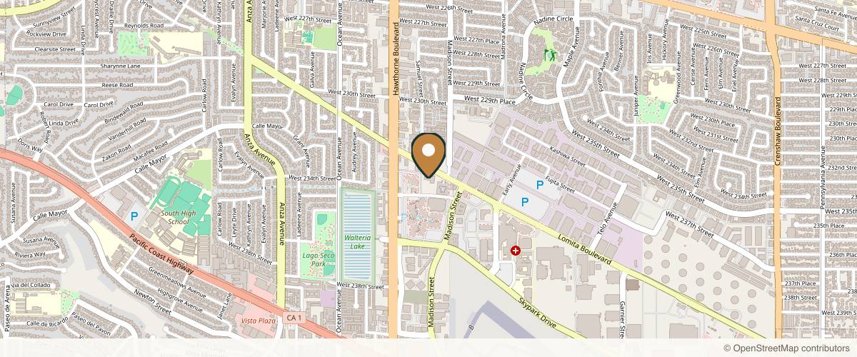 Map showing Juan L. Rendon, MD, PhD, FACS in Torrance, California