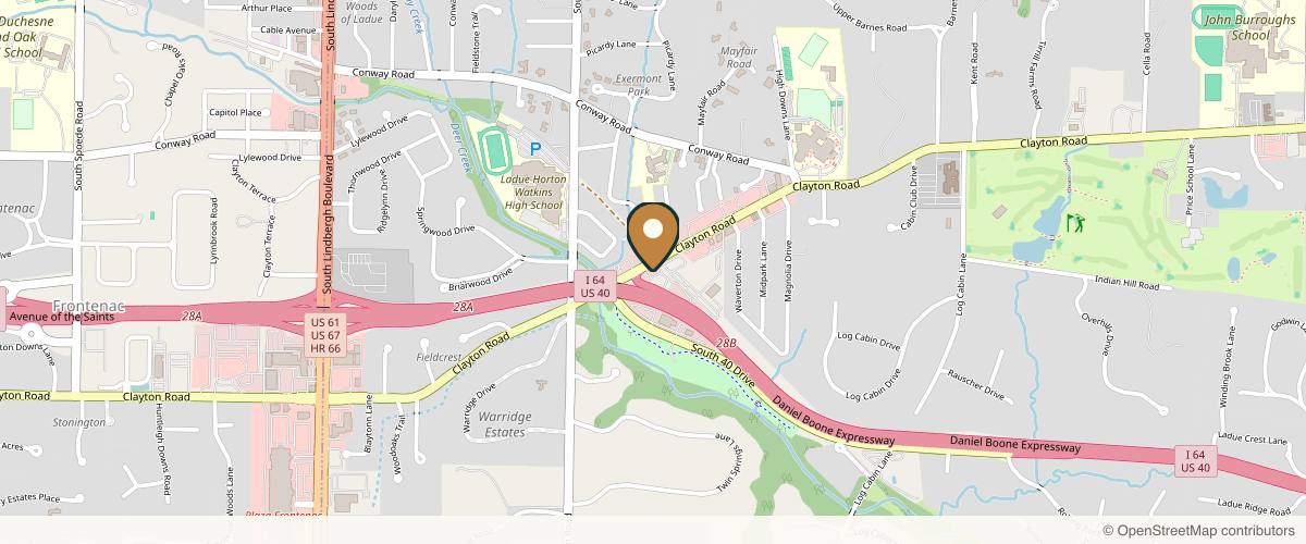 Map showing Judith Gurley Plastic Surgery & Medical Spa in St. Louis, Missouri