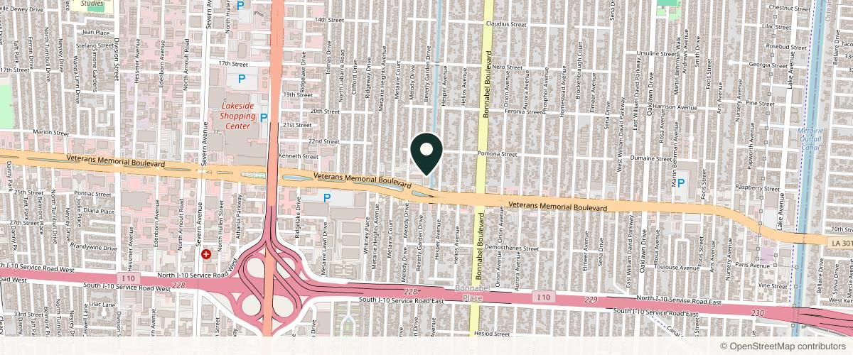 Map showing Julie G. Danna, MD in New Orleans, Louisiana