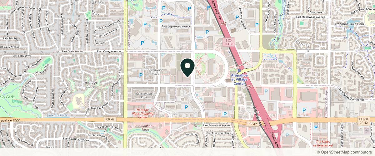 Map showing Justin Cohen, MD, MHS, FACS in Highlands Ranch, Colorado