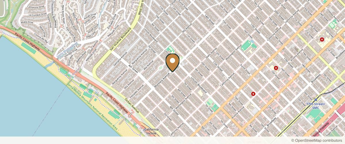 Map showing Kare Plastic Surgery & Skin Health Center / in Santa Monica, California