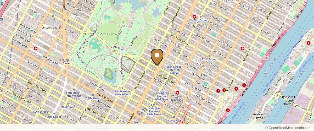 Map showing Kassir Plastic Surgery in New York, New York