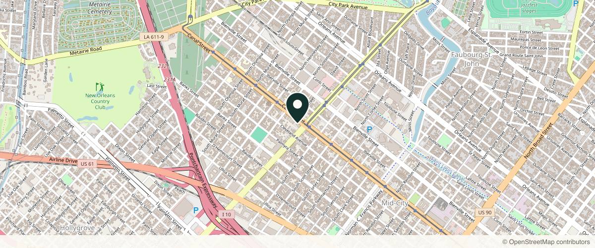 Map showing Kathryn G. Kerisit, MD in New Orleans, Louisiana