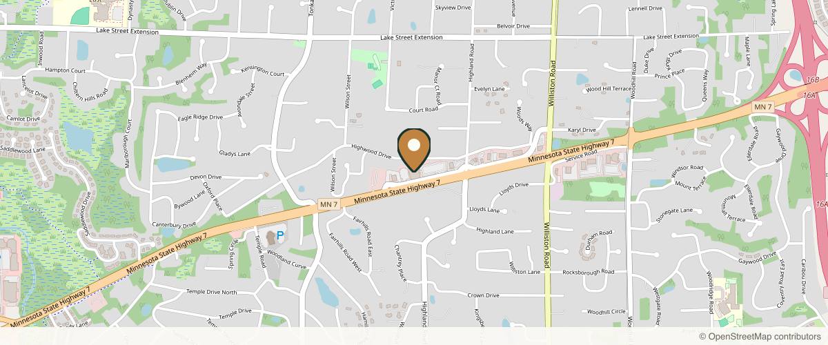 Map showing Kayan Plastic Surgery - Dr. Tracy Kayan in Minneapolis, Minnesota