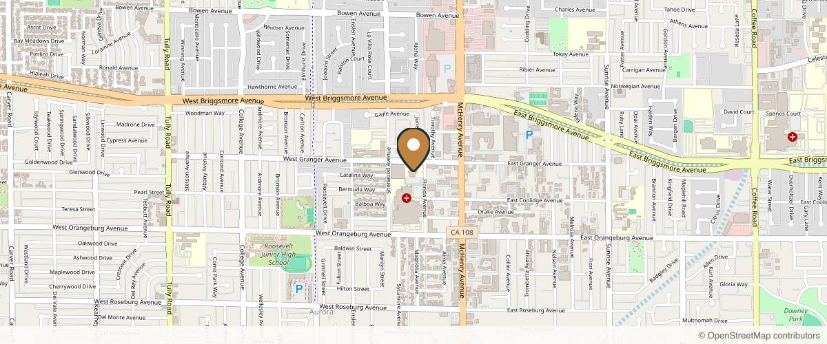 Map showing Keliang (Kevin) Xiao, MD in Modesto, California