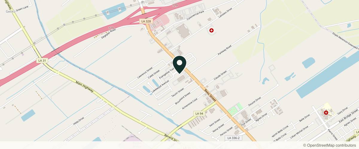 Map showing Kennedy Facial Plastic Surgery in Lafayette, Louisiana