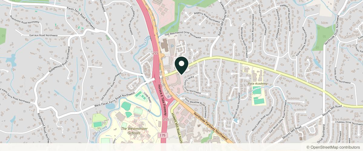 Map showing Kerolus Facial Plastic Surgery in Atlanta, Georgia