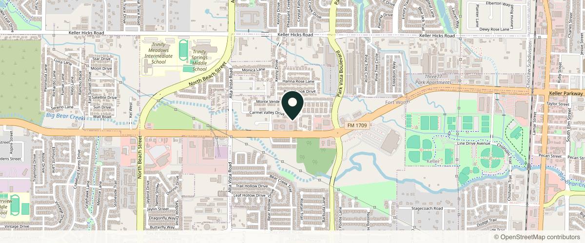 Map showing Key Dermatology - Julie Nguyen, MD FAAD & Sayeeda Ahsanuddin, MD FAAD in Fort Worth, Texas