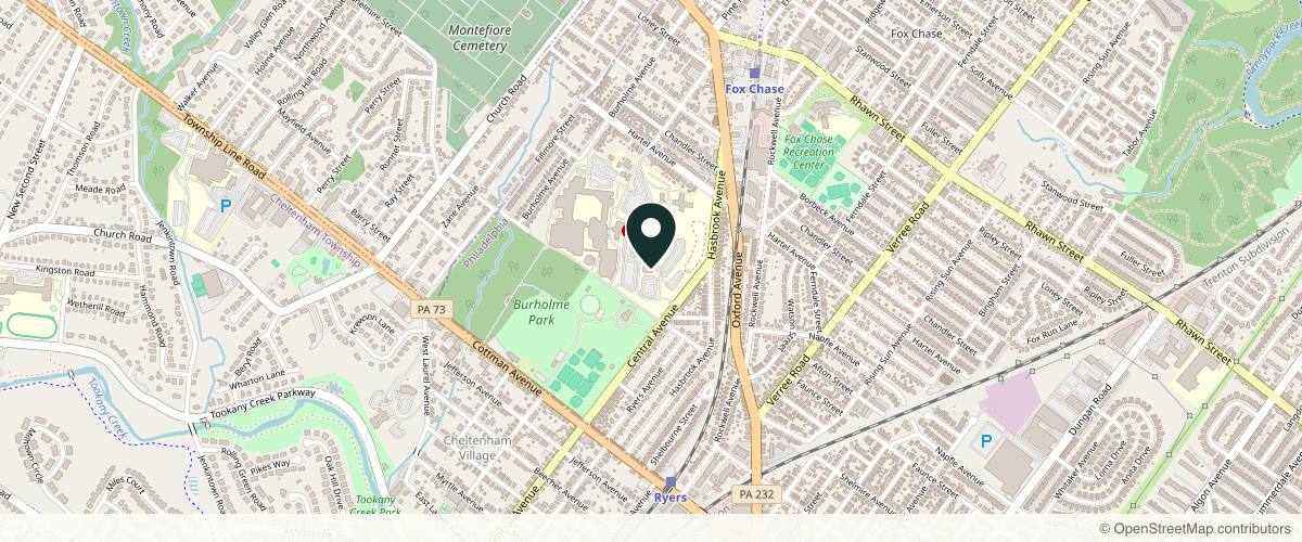 Map showing Keystone Dermatology - Philadelphia in Philadelphia, Pennsylvania