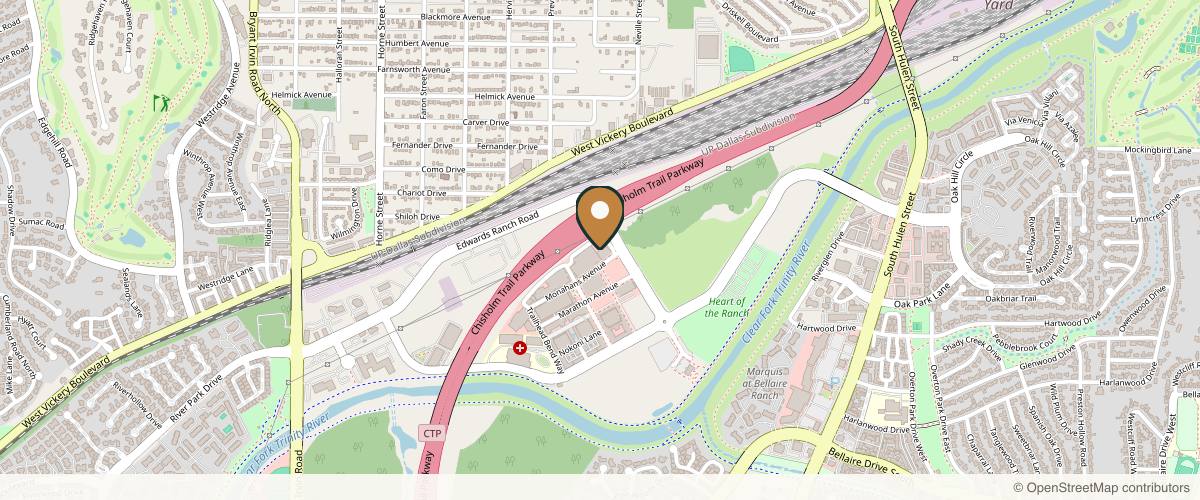Map showing Kirby Plastic Surgery: Emily J. Kirby MD in Fort Worth, Texas