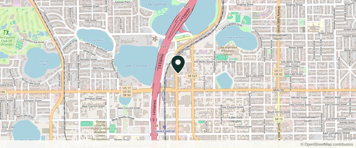 Map showing Knight Dermatology Institute: A Forefront Dermatology Practice in Orlando, Florida