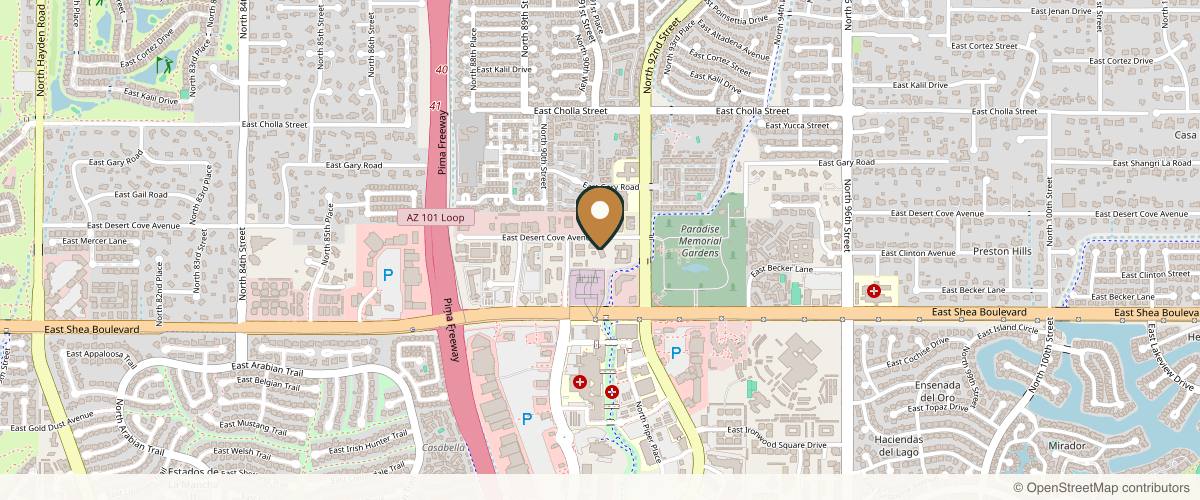 Map showing Koda Plastic Surgery - Dr. Sergey Turin MD in Scottsdale, Arizona