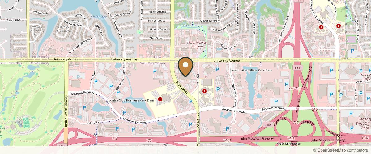 Map showing Konstantinos Lekkas, MD, FACS in Des Moines, Iowa