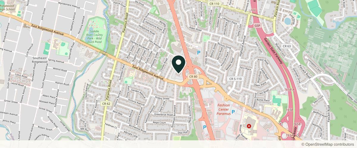 Map showing Kopelman Aesthetic Surgery in Paramus, New Jersey