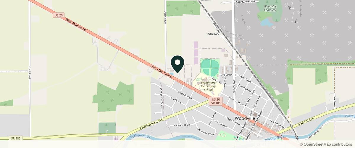 Map showing Kouba Dermatology of Woodville in Toledo, Ohio
