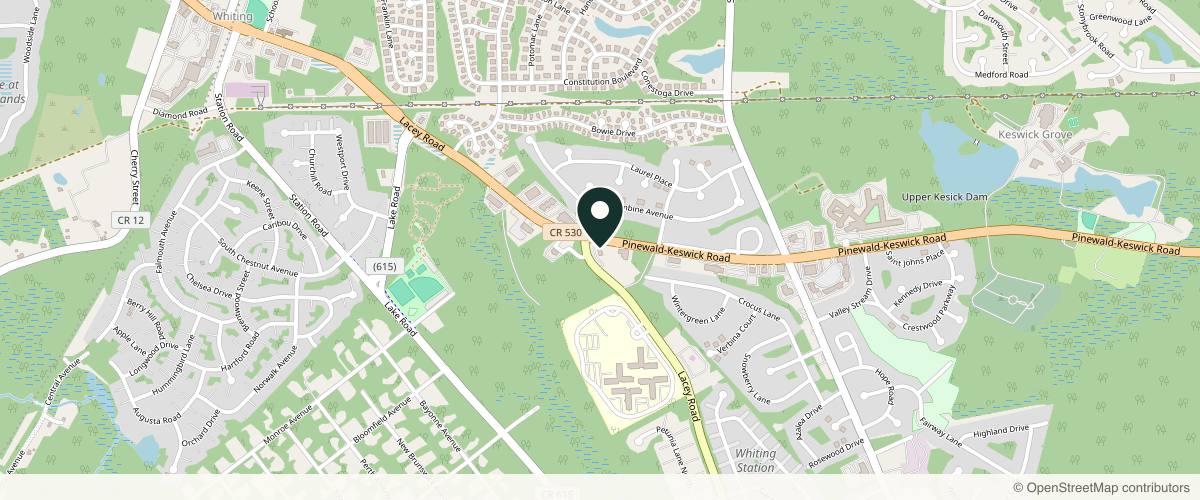 Map showing Kuflik Dermatology in Toms River, New Jersey