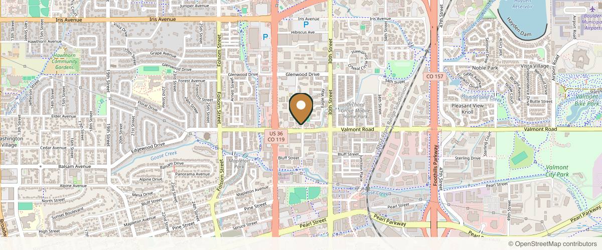 Map showing Kyle Cox MD - Oculofacial Plastic Surgery and Aesthetics in Boulder, Colorado