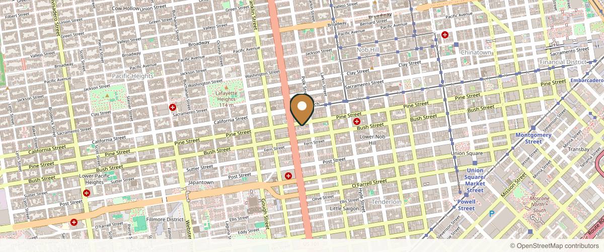 Map showing L Plastic Surgery - Charles K Lee, MD in San Francisco, California