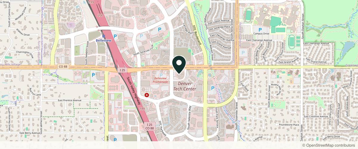 Map showing Ladner Facial Plastic Surgery in Denver, Colorado