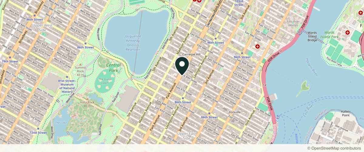 Map showing Lafer Facial Plastic Surgery in New York, New York