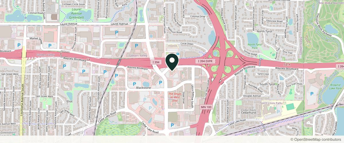Map showing Lakes Dermatology in Minneapolis, Minnesota
