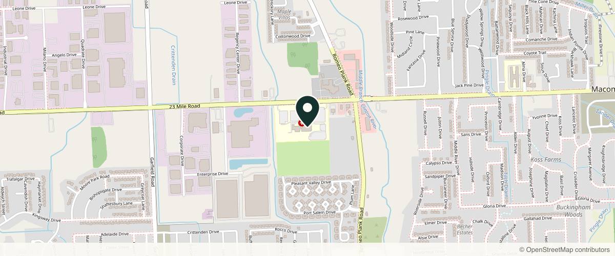 Map showing Lakeshore Facial Plastic Surgery in Birmingham, Michigan