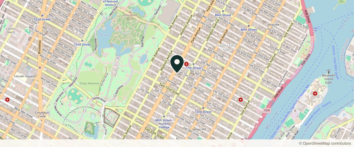 Map showing LARA DEVGAN, MD, PLLC in New York, New York