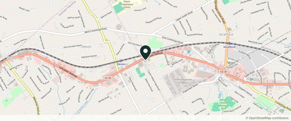 Map showing Laser & Skin - Dermatology in Philadelphia, Pennsylvania