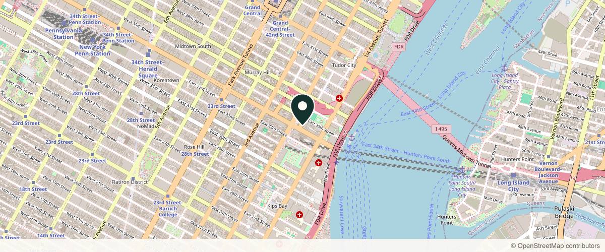 Map showing Laser & Skin Surgery Center of New York in New York, New York