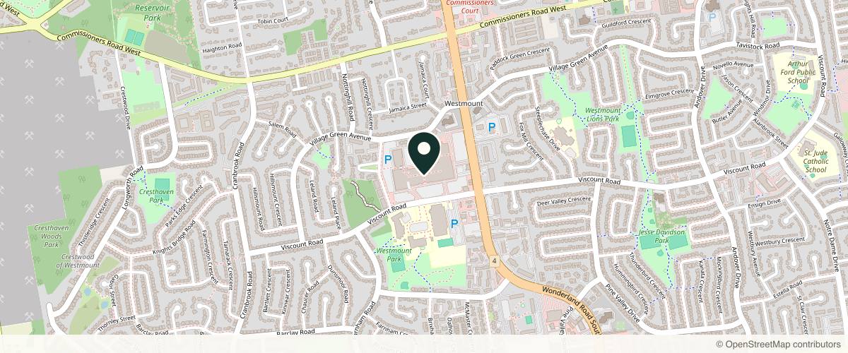 Map showing Laser Eye and Aesthetics in London, Ontario