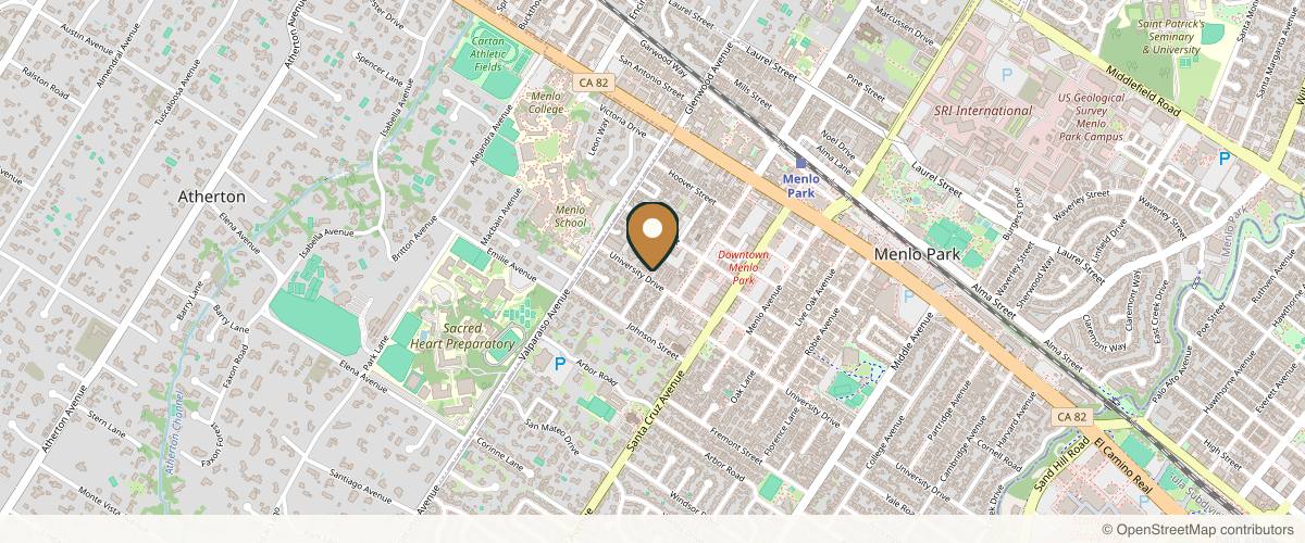 Map showing Lauren Greenberg, MD in Palo Alto, California