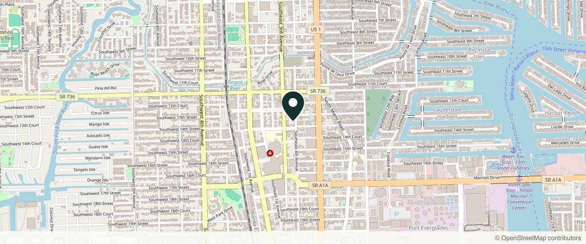 Map showing Leading Edge Dermatology: Natalia Prieto, PA-C - Fort Lauderdale in Fort Lauderdale, Florida