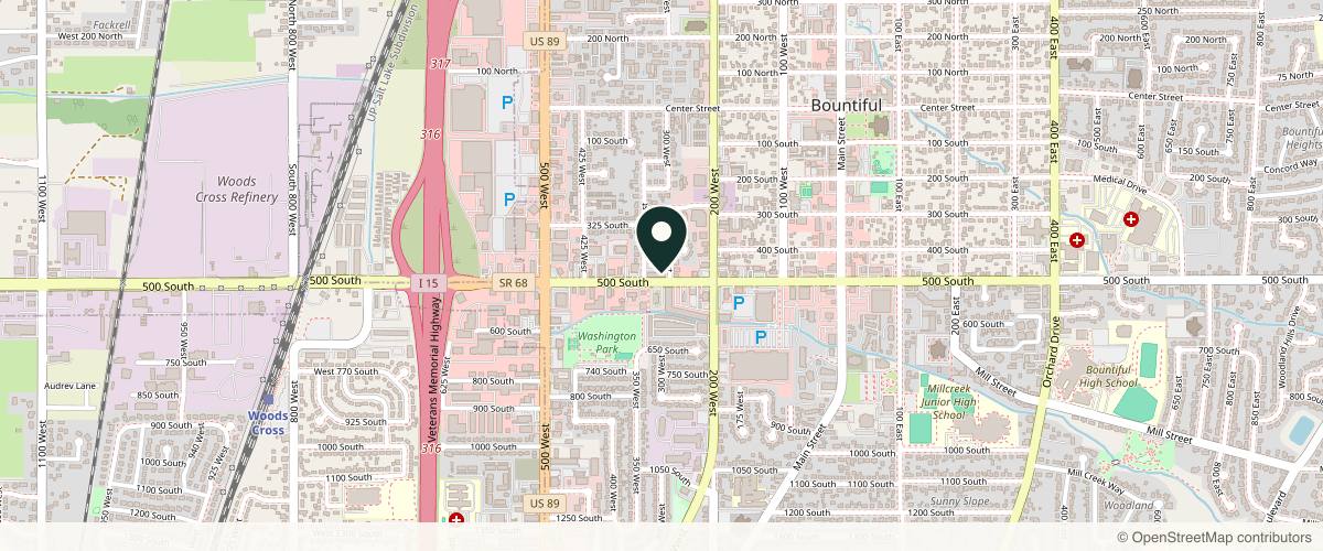 Map showing Legacy Dermatology - Bountiful - Dr. Jared R. Heaton, MOHS Surgeon & Dermatologist & Dr. Marc Mitton, Dermatologist in Salt Lake City, Utah