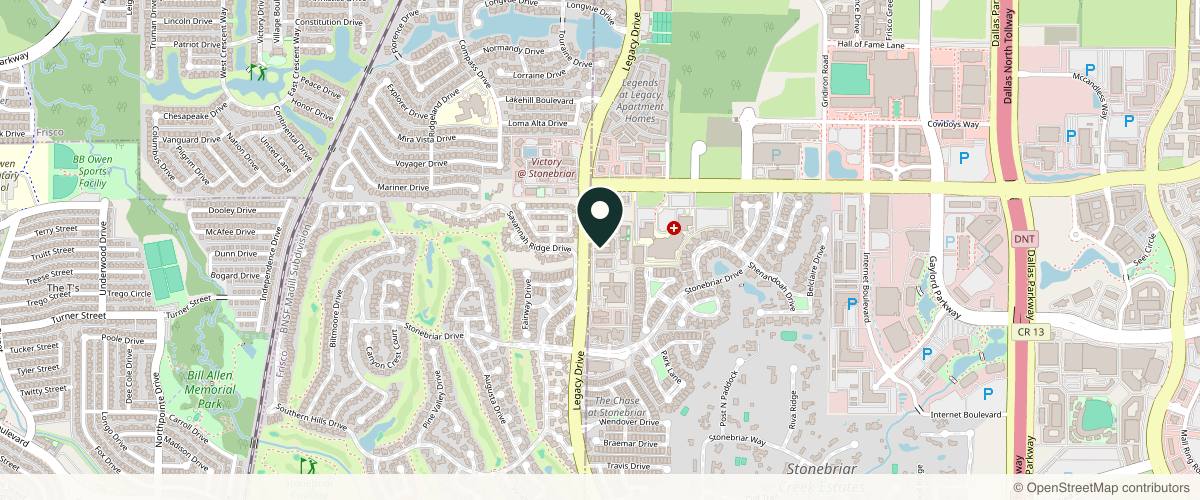 Map showing Legacy Dermatology in Frisco, Texas