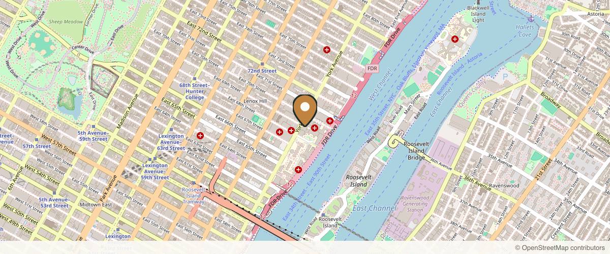 Map showing Leslie E. Cohen, M.D., FACS in Brooklyn, New York