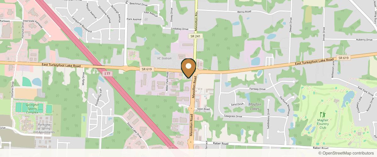 Map showing Lewis A. Diulus, M.D. in Akron, Ohio