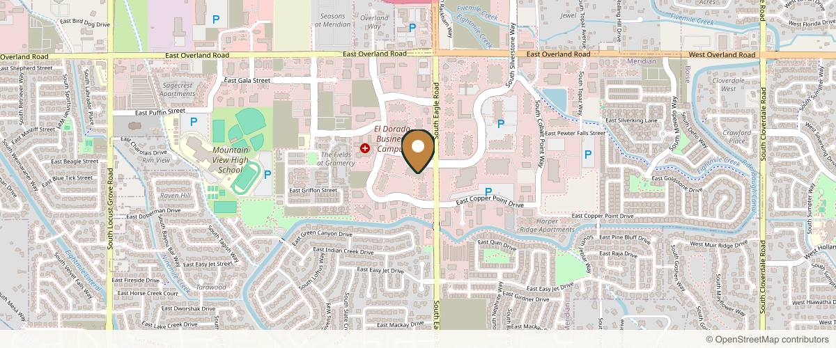 Map showing Leyngold Institute for Plastic Surgery in Boise, Idaho