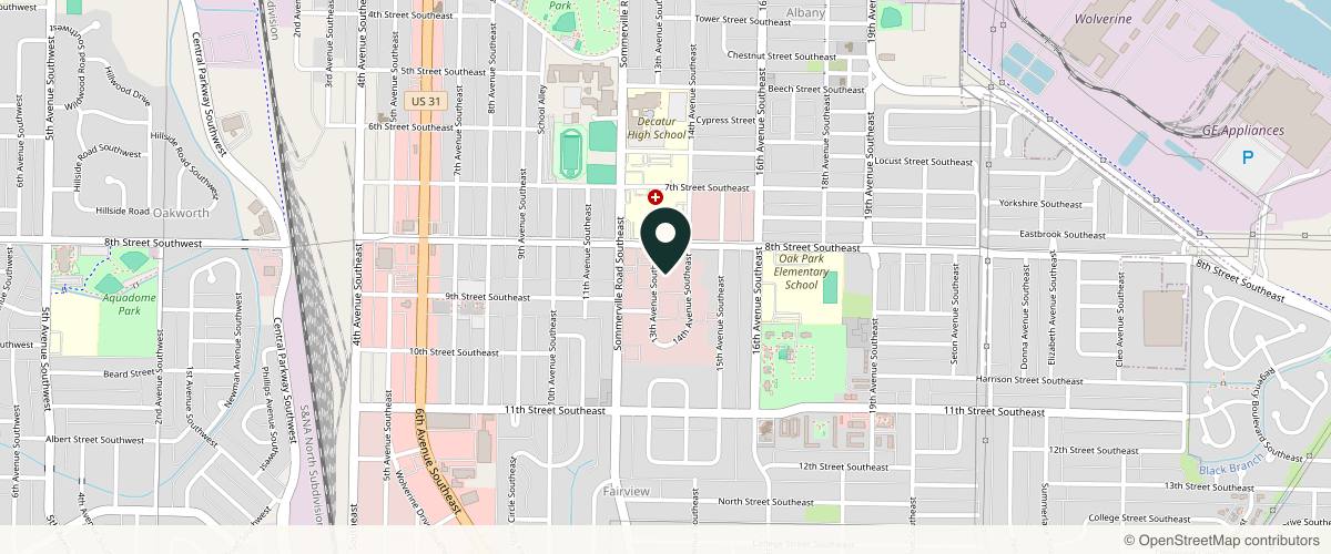 Map showing Light Facial Plastic Surgery in Huntsville, Alabama