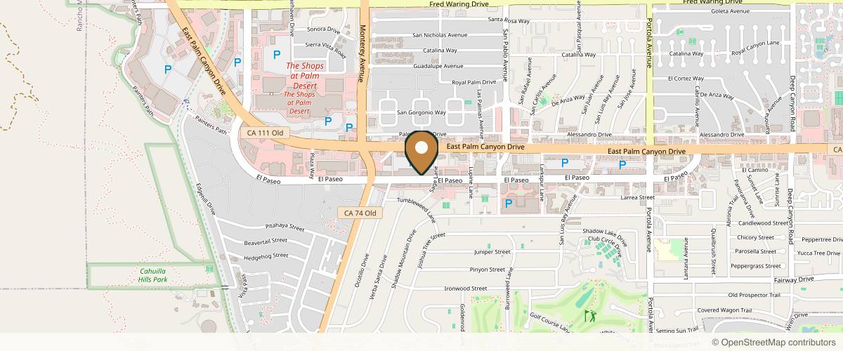 Map showing Lily Lee, MD Plastic Surgery and MedSpa in Palm Springs, California
