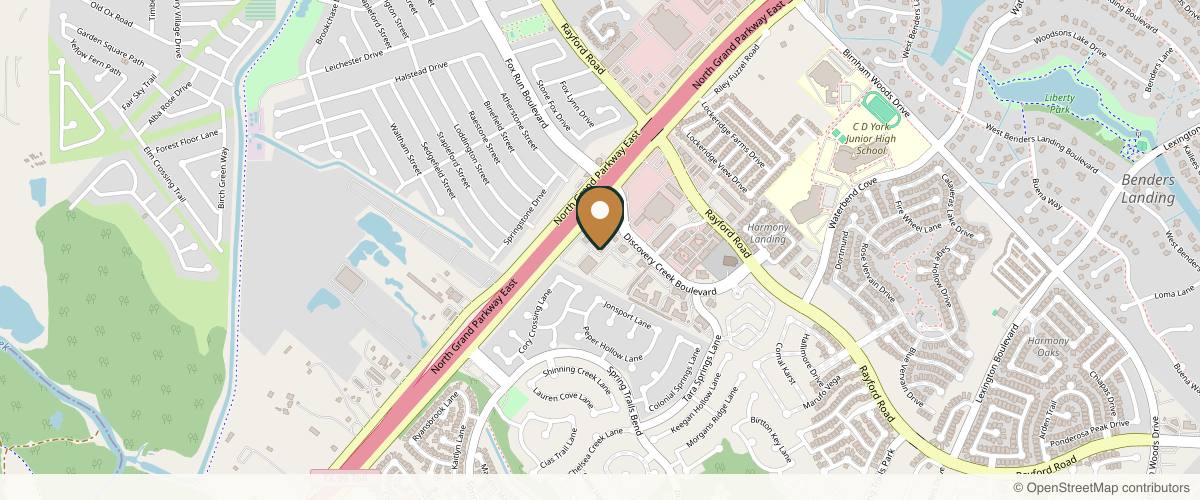 Map showing Lind Plastic Surgery & Med Spa in The Woodlands, Texas