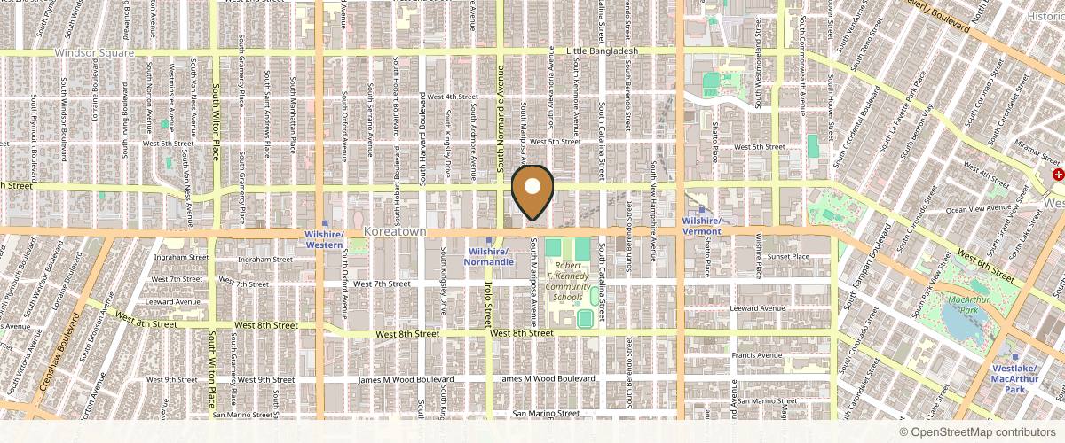 Map showing Line Plastic Surgery Center in Los Angeles, California