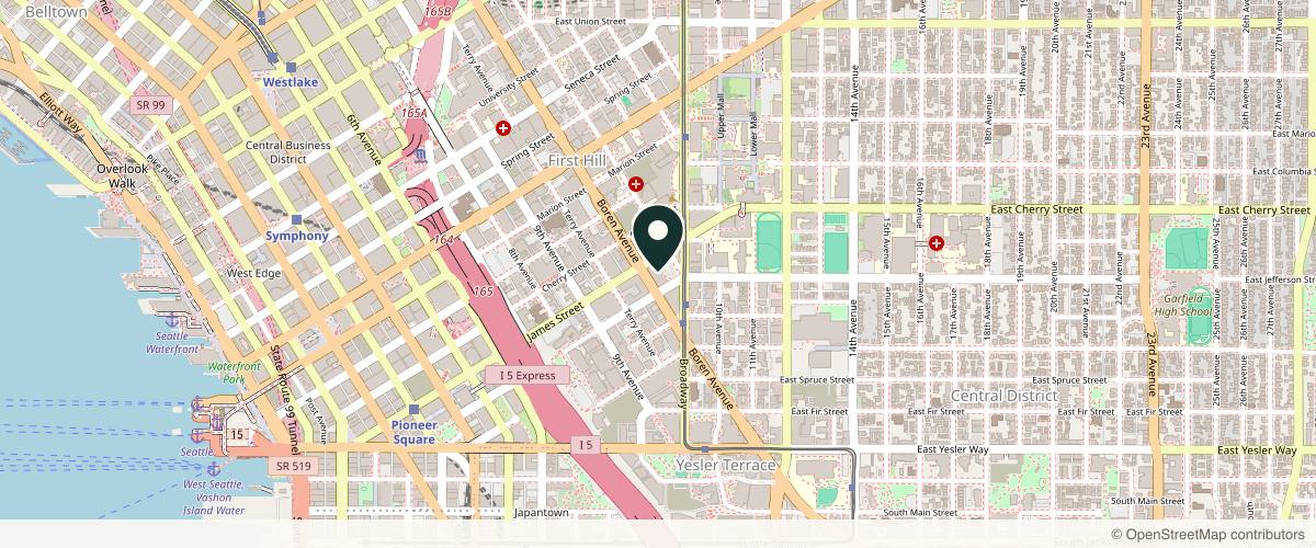 Map showing Linnell Dermatology and Aesthetics in Seattle, Washington