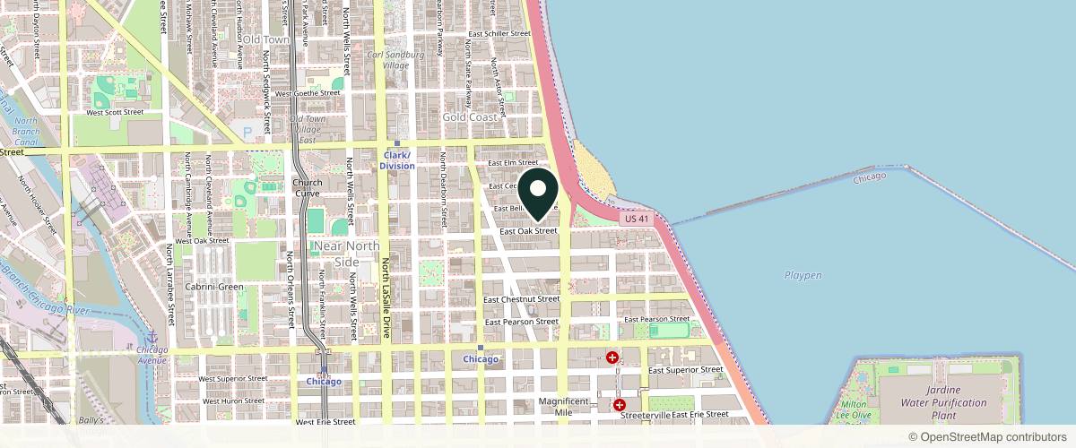 Map showing Liposuction and Cosmetic Surgery Institute in Chicago, Illinois