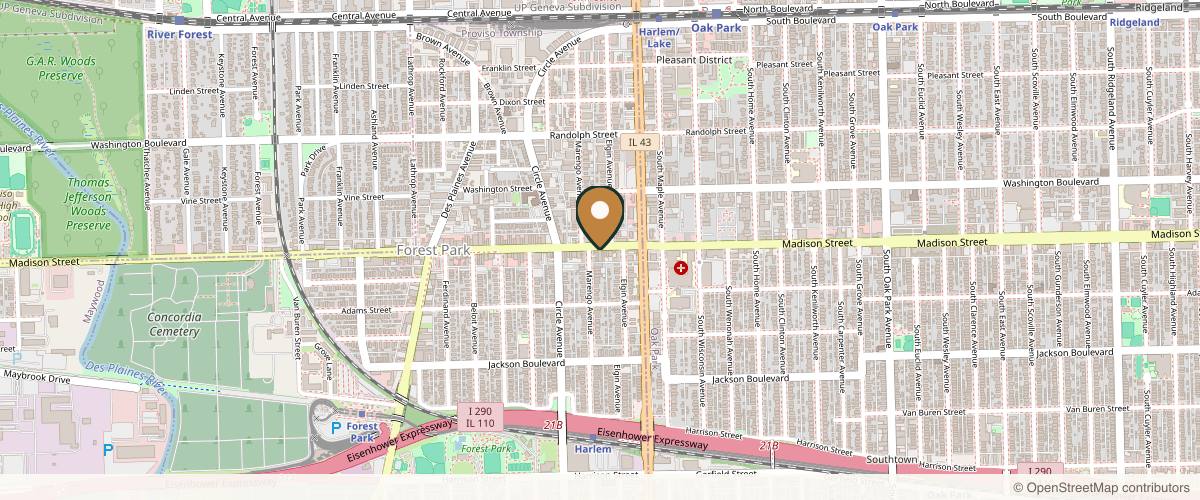 Map showing Lisa J. Peters, MD - Plastic Surgery & Medical Spa in Oak Brook, Illinois
