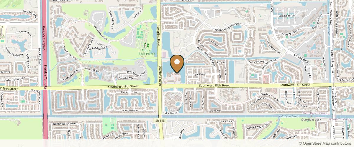Map showing liv Plastic Surgery by Dr. Andrew Ress in Boca Raton, Florida