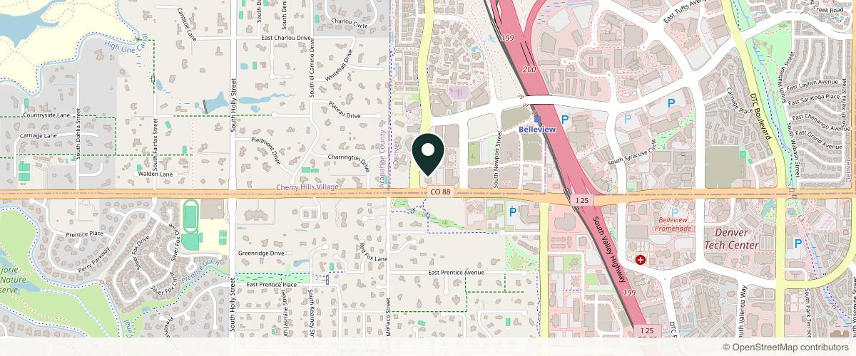 Map showing Locketz Facial Plastic Surgery in Denver, Colorado
