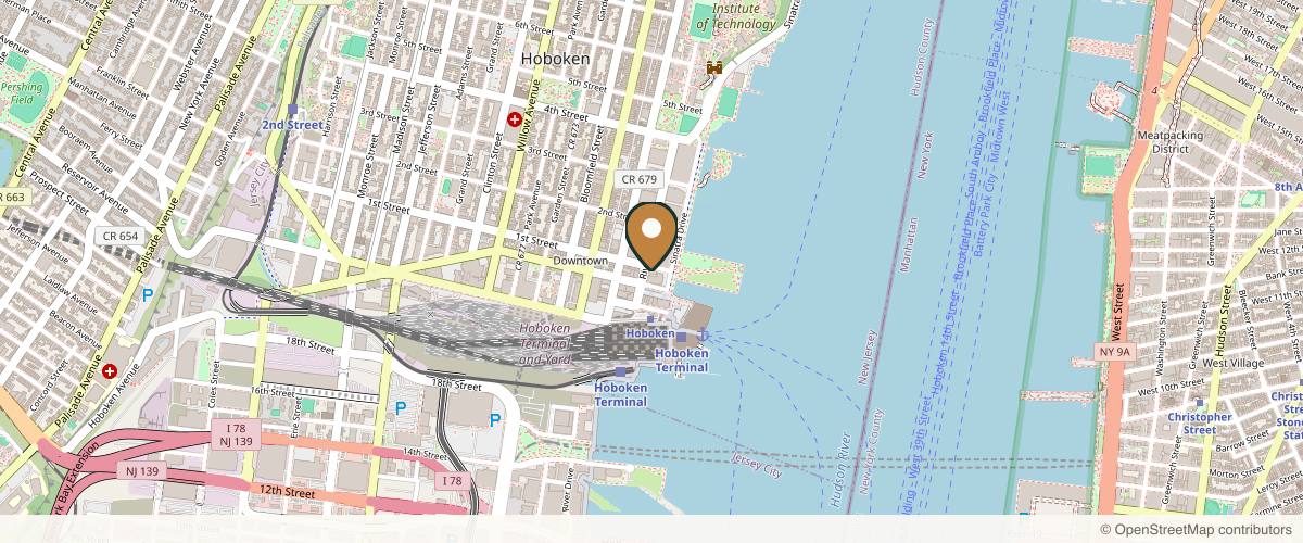Map showing Lumturi Wellness Aesthetics in Hoboken, New Jersey