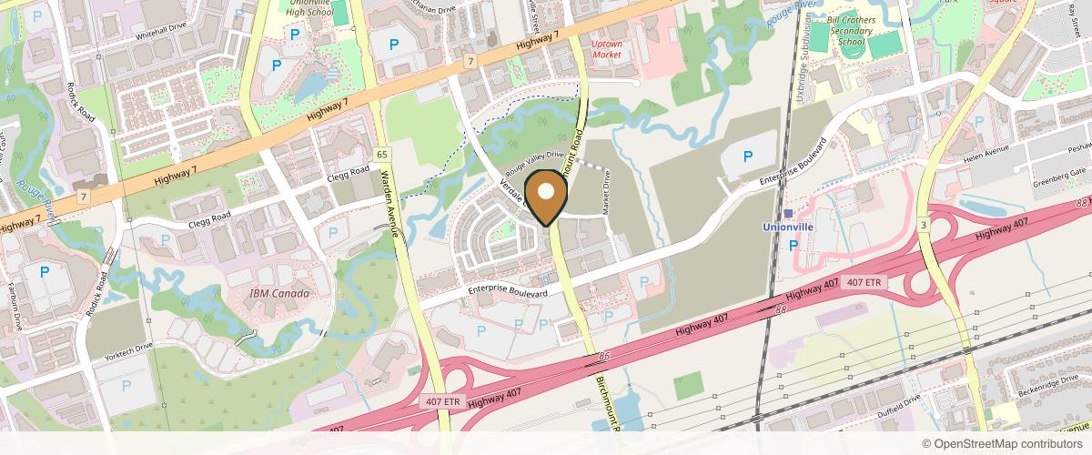 Map showing M Medi Spa 美蒂芳华 in Markham, Ontario