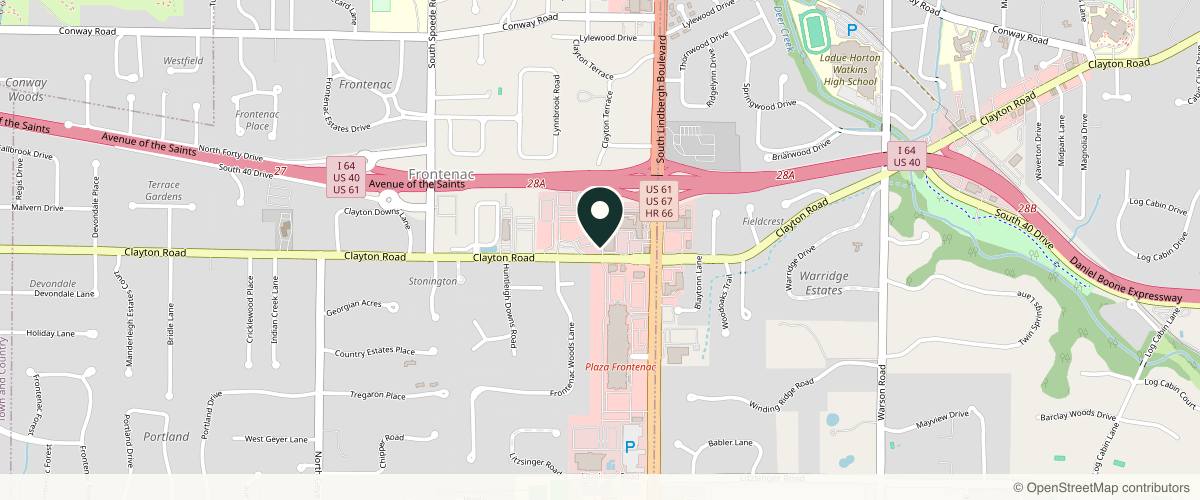 Map showing Madhavi Kandula, M.D. in St. Louis, Missouri